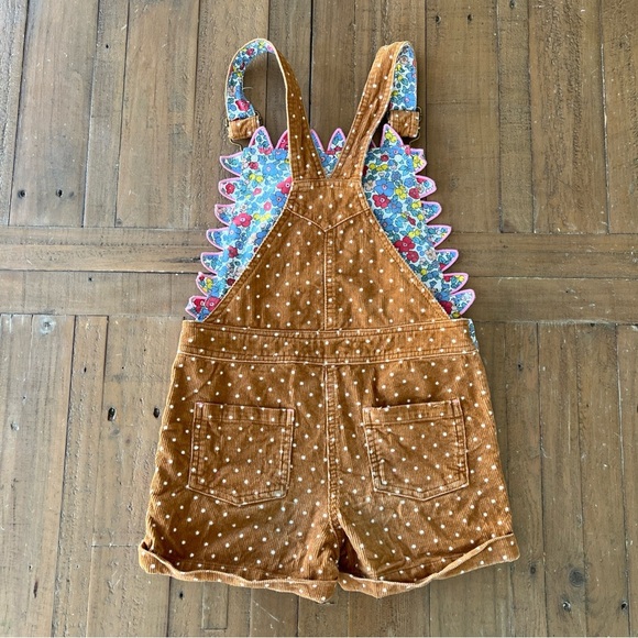 Mini Boden critter corduory hedgehog embroidered short overalls - Picture 6 of 8
